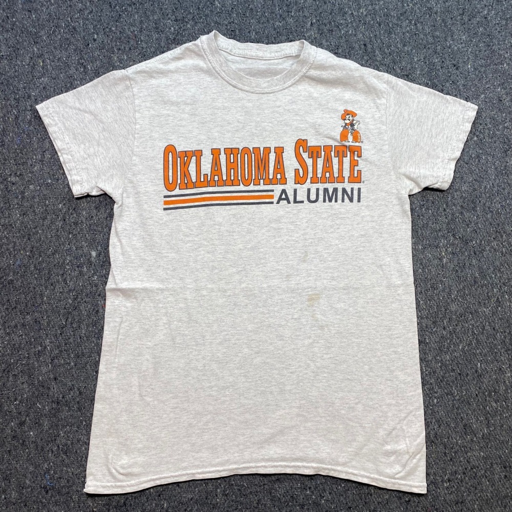 Oklahoma State Alumni TShirt Sz S Mens Grey Pistol Pete Mascot NCAA Gameday Tee